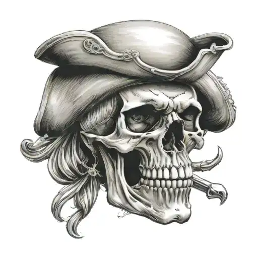 Pirate Half Skull