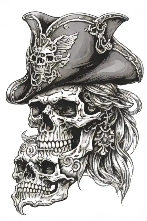 Pirate Half Skull