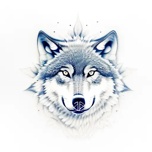 A Wolf With A Rose In His Mouth