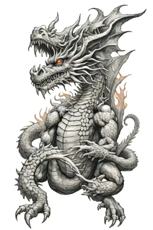 Greek God Of Fire Breathing Dragon