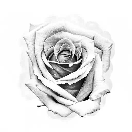 Rose And Woman Gangsta With Bandana Over A Face