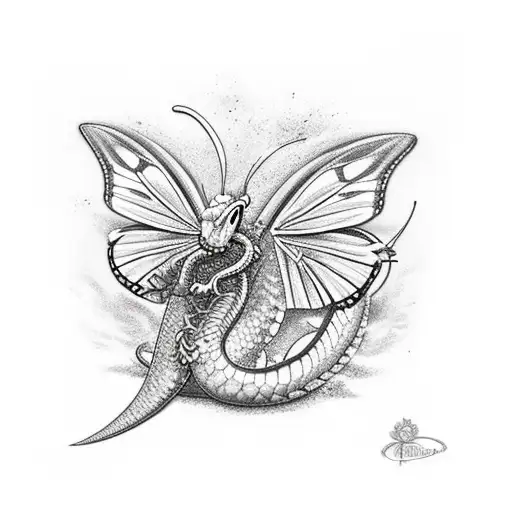 Butterfly Dragon Eating Pilaf