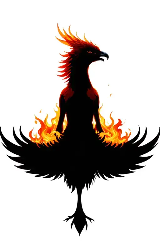 Phoenix Rising From Flames