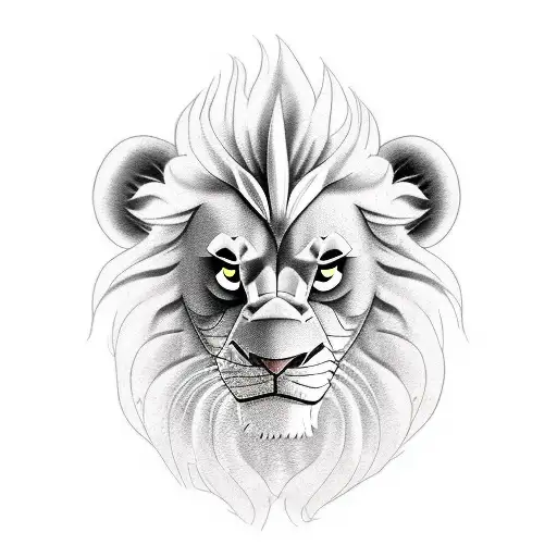 Angry Lion King On The Forearm