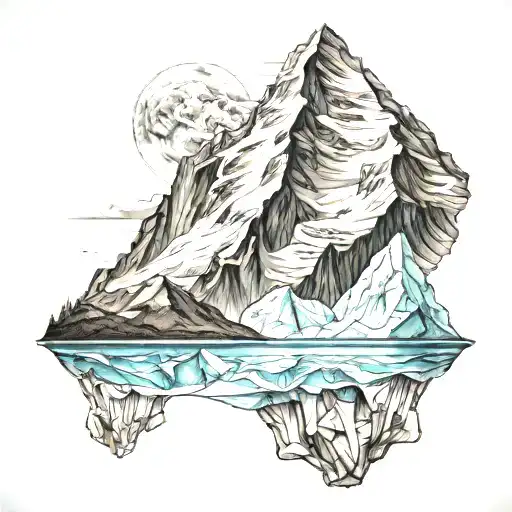 Mountain And Iceberg Full View
