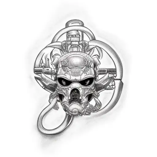 Create A Realistic Tattoo That Showcases Your Favorite Car Model In A Futuristic Setting