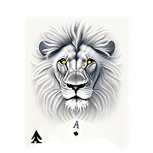 Lion With Playing Cards