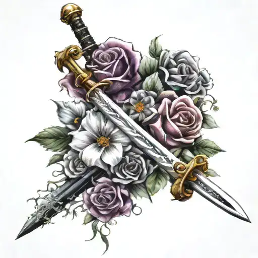 Floral Sword Wrapped