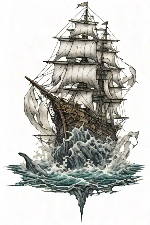 Deep Ocean Shipwreck Scene