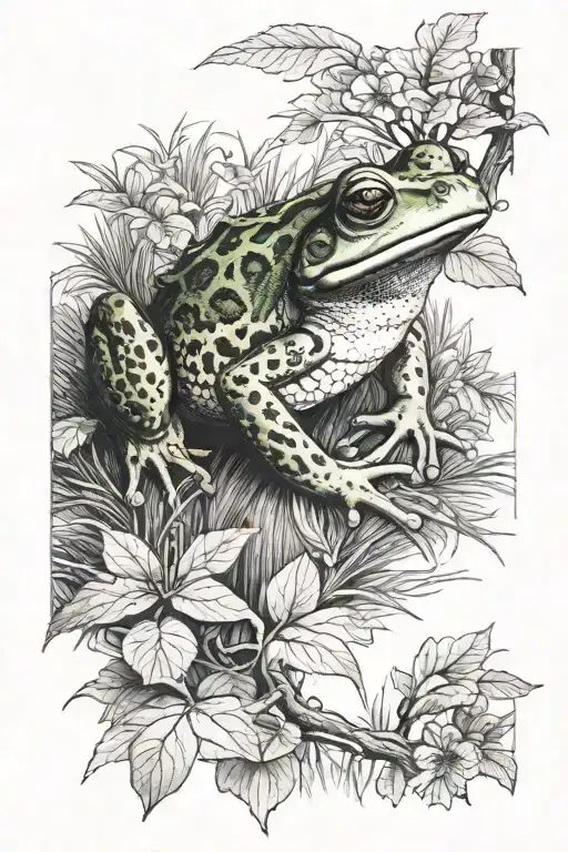 Frog In Forest Filled