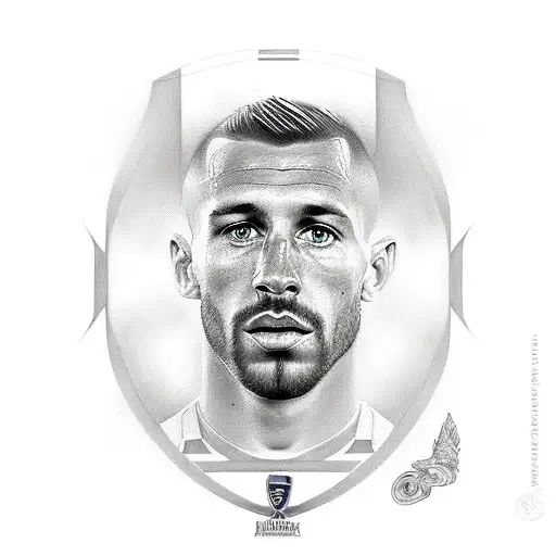 A Sketch-style Portrait Of An Iconic Arsenal Fc Player