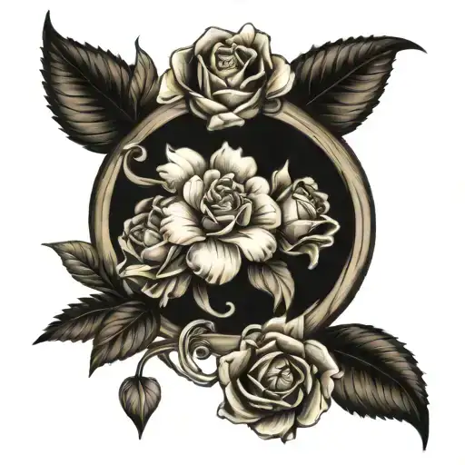 2008 Birth Year With Flowers Intertwined