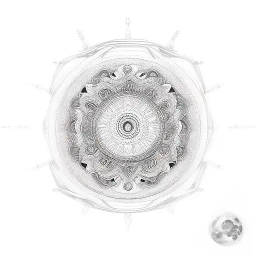Moon With Mandala