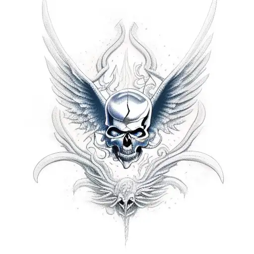 Demon Winged Skull