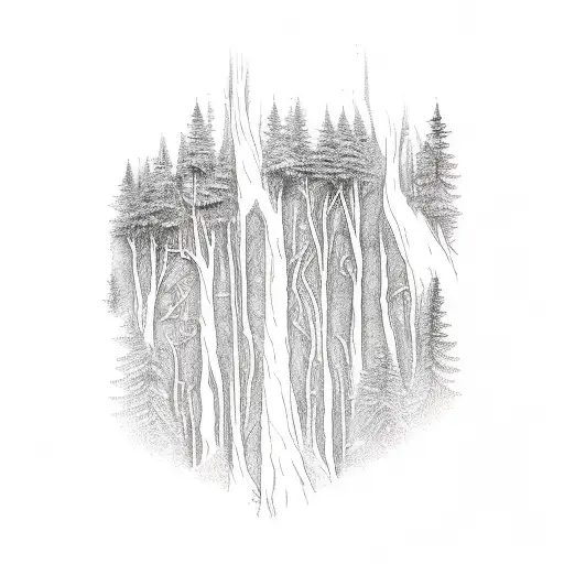 A Detailed Map Of A Forest With Hidden Wildlife And Hunting Gear