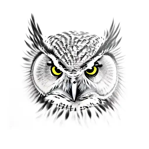 A Owl With Clouds In The Background