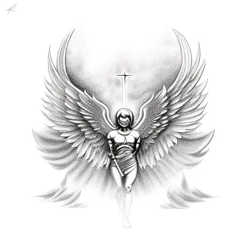 Arc Angel Michael Defeating The Devil Sleeve