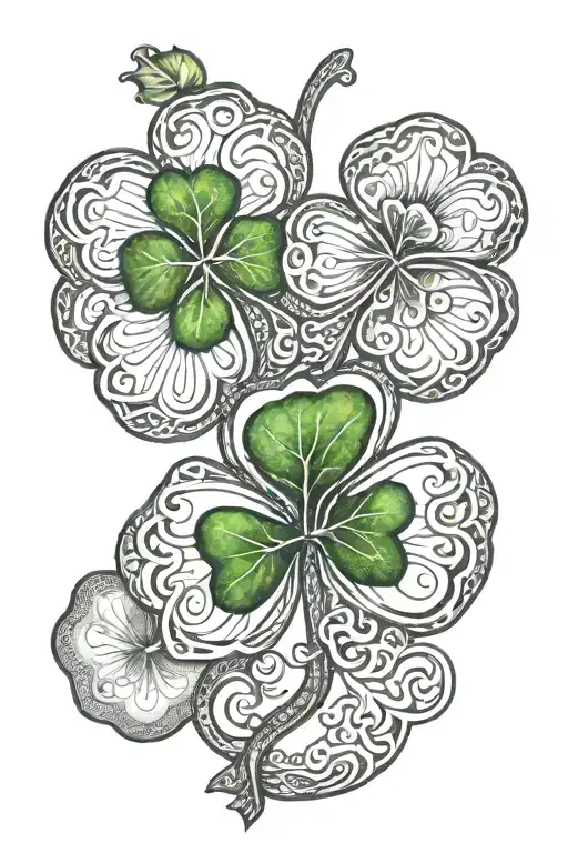 Irish & Puerto Rican Shamrock Intertwined