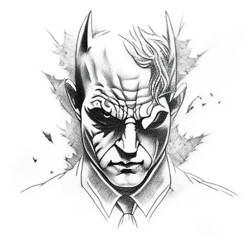 Dark Knight Rises Joker Next To Mushrooms Portrait