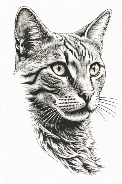 British Blue Tabby Cat Head