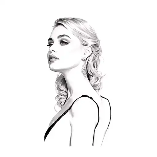 A Woman In A Black Dress