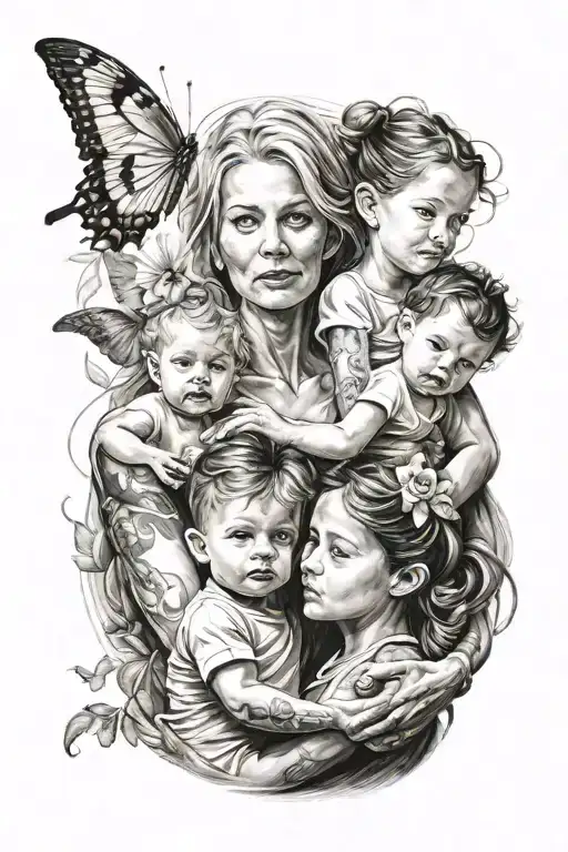 Children And Mother