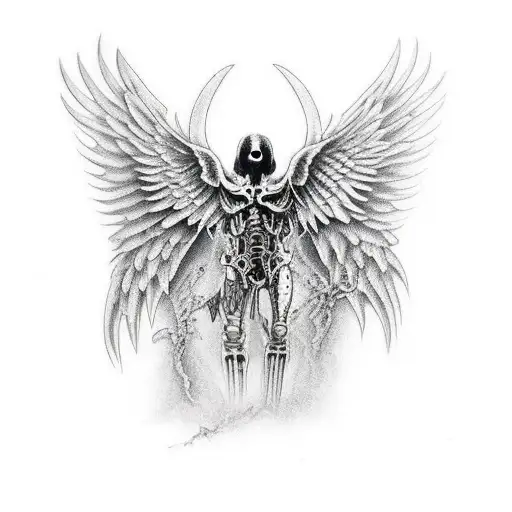 Death Angel With His Wings Open