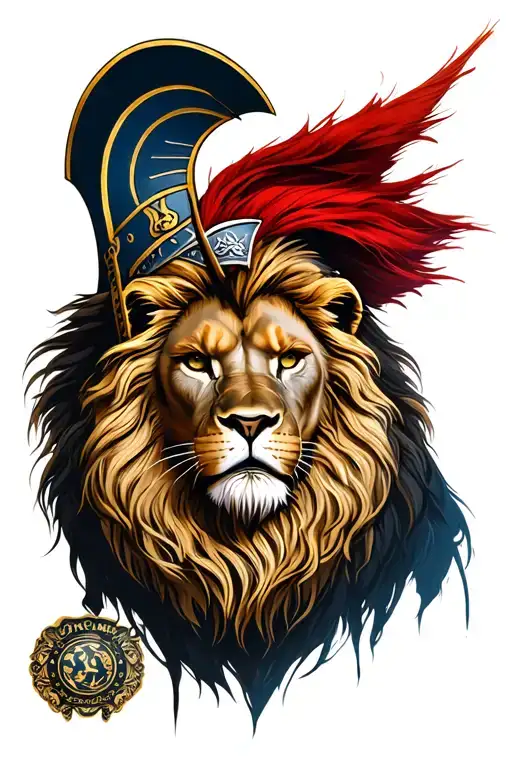 Lion With Warrior Sparta