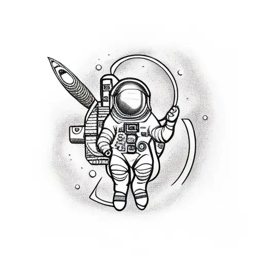 Astronaut And Aliens