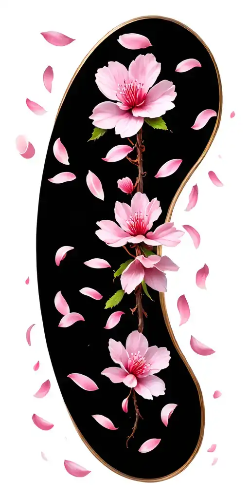 Cherry Blossom Petals Falling