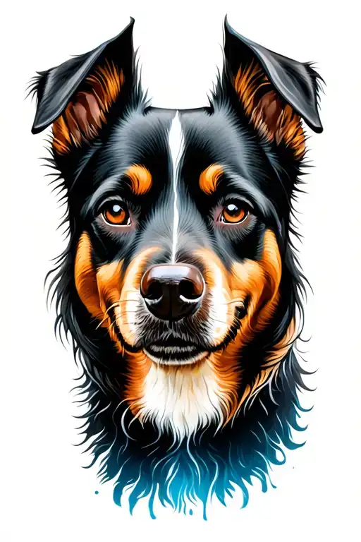 3 Dog Head With Background