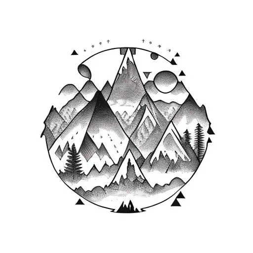 Forest And Mountains Alien