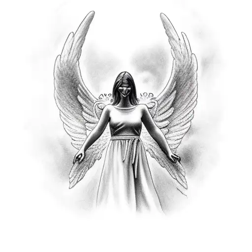 Angels Pull Down An Angel Reaching Up