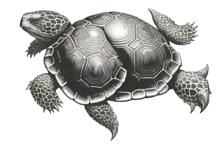 Tortoise Yin Yang Symbol