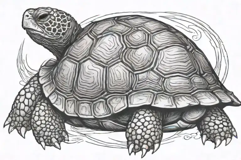 Tortoise Yin Yang Symbol