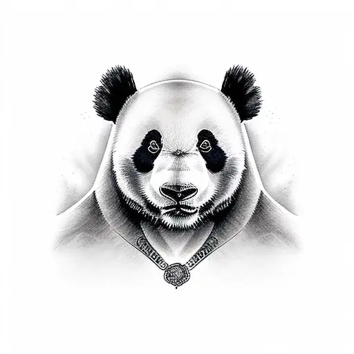 Panda With A Glass