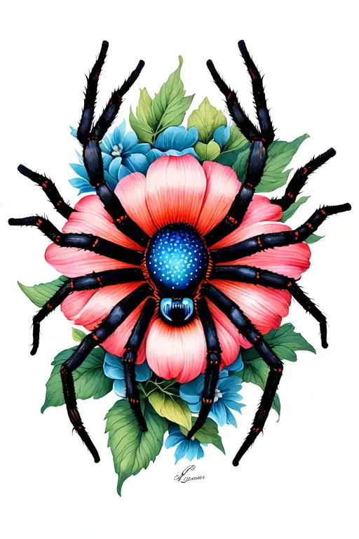 Cross With Spider Lil Flower