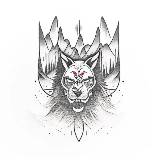 Warrior In The Filed With Background Mountains And Forest