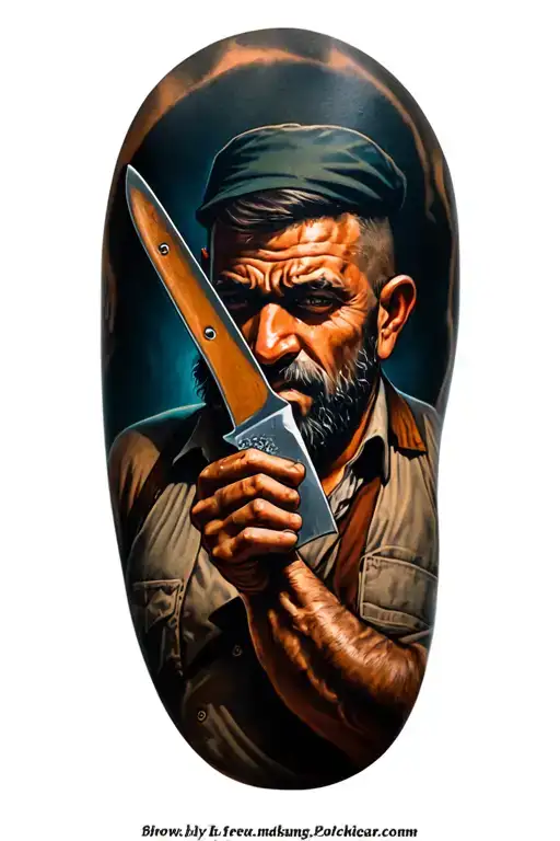 Butcher From New York Gangs With A Meaty Knife Realism