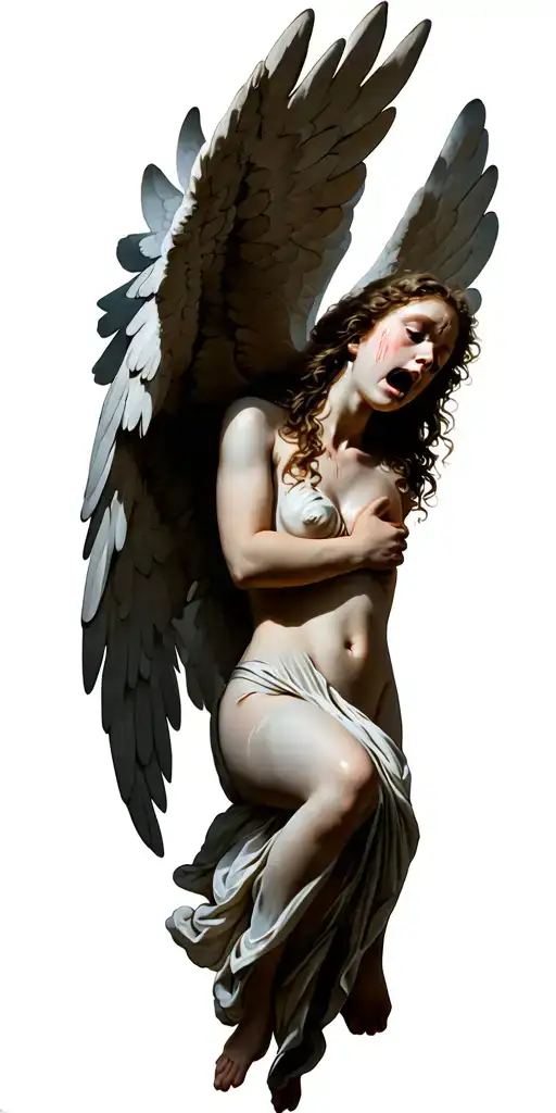 Crying Angel Falling