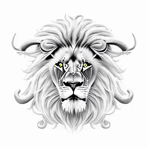 Lion Fighting A Taurus Bull