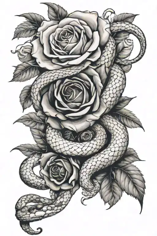 Roses And Snake Wrapping
