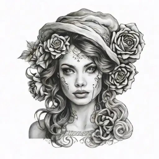 Woman In Love Wearing Fabric