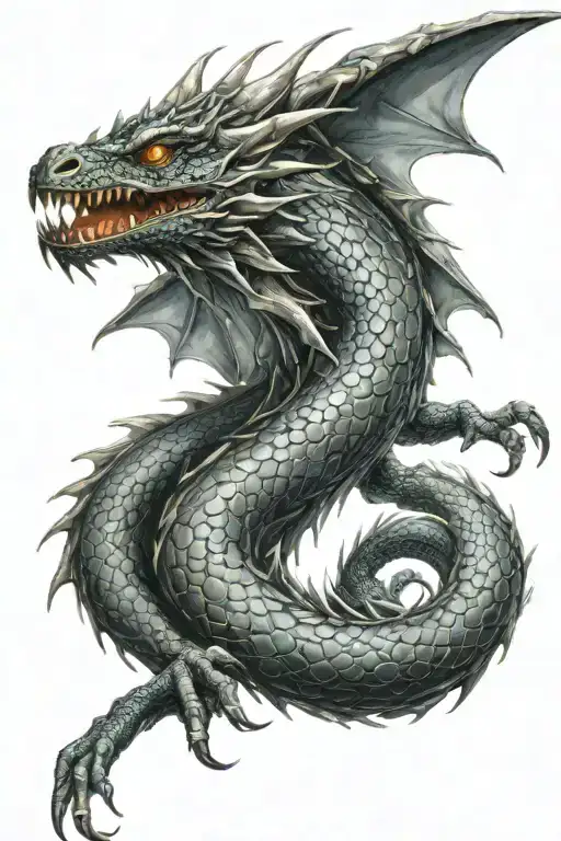 A Cool Dragon With Shining Eyes