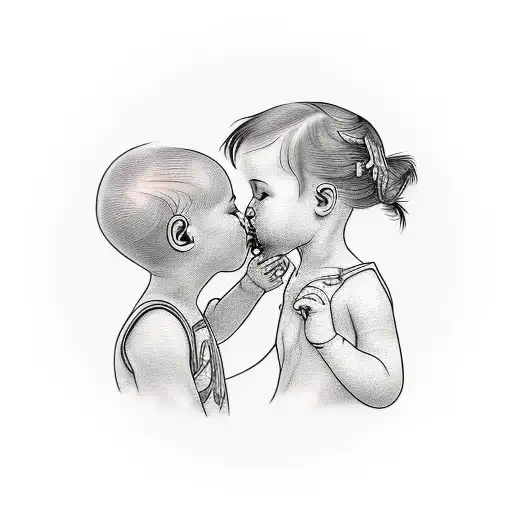 Create A Tattoo Of Baby Kissing Mom