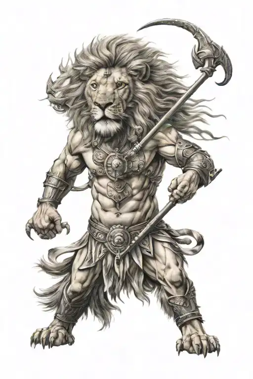 Lion Is Warrior Meta Man