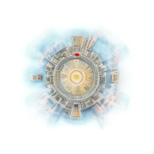 Athens City In Fire During Antiquity