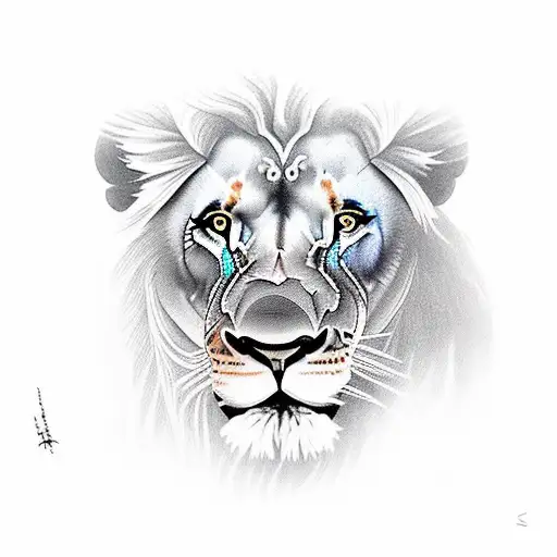 Female Lion With Baby Cub