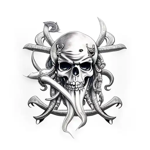 Pirates Of Caribbean With Kraken