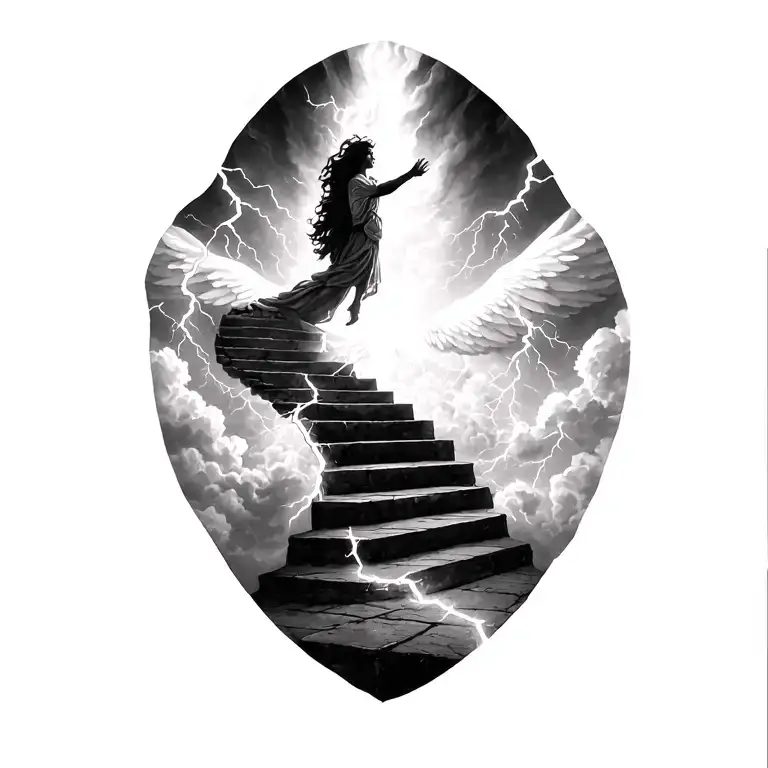 Stairway To Heaven With Lightning Bolt